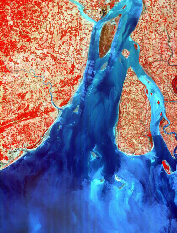 ASTER Views Hugli River Delta