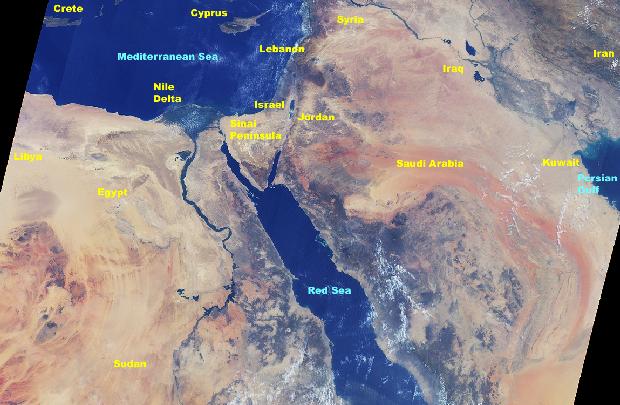MISR Views the Middle East