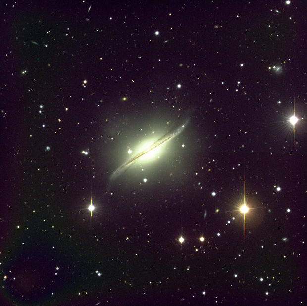 Galaxy with a Warped Dust Lane