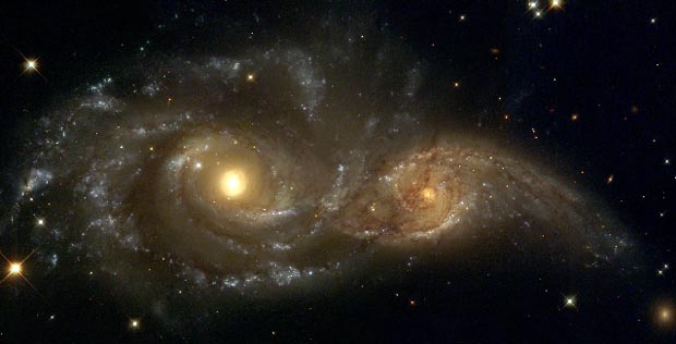 A Grazing Encounter Between Two Spiral Galaxies