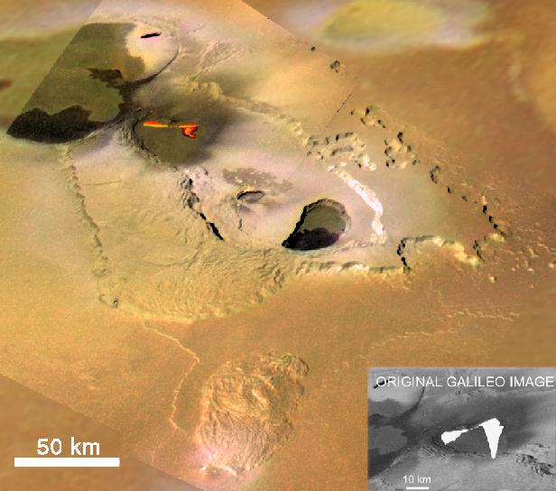 Eruption at Tvashtar Catena, Io, inColor