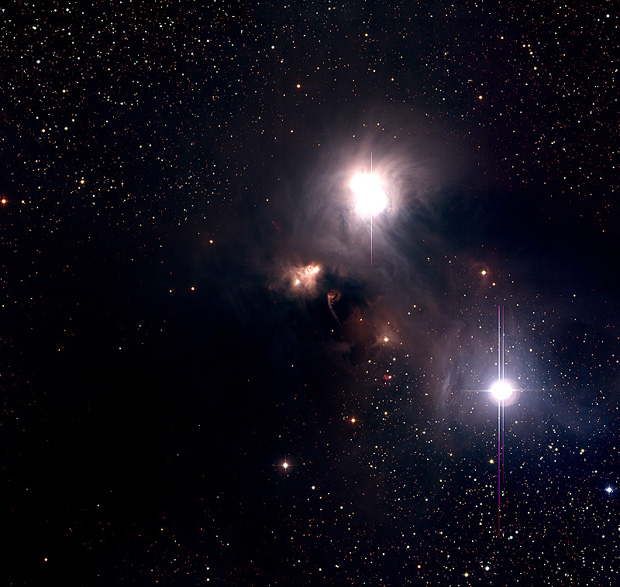 Stars and Nebulae in the Southern Crown