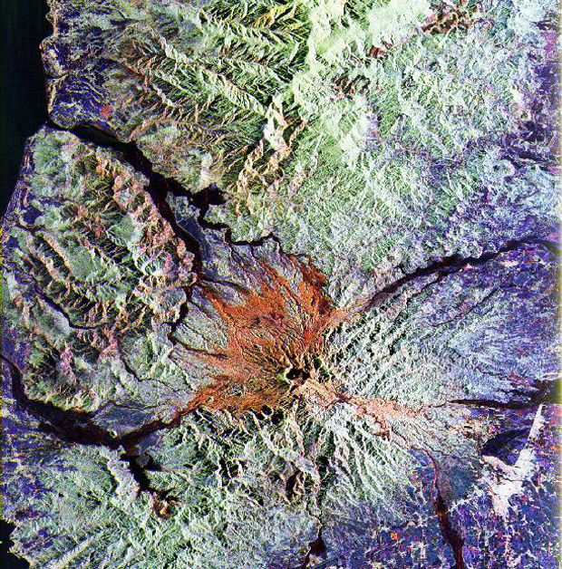 Space Radar Image of Mt. Pinatubo,Philippines