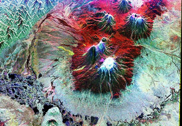 Space Radar Image of Kliuchevskoi,Volcano, Russia