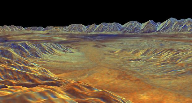 Space Radar Image of Saline Valley,
California