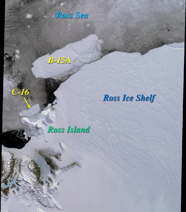 Icebergs in the Ross Sea, Antarctica