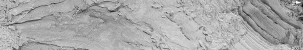 Spectacular Layers Exposed in Becquerel Crater
