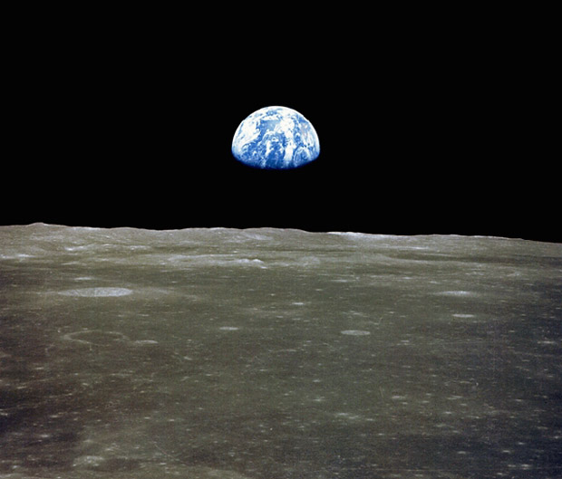 Earthrise Over the Moon