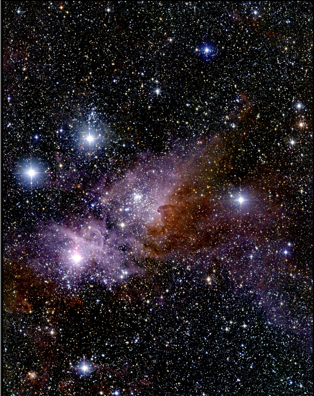 The Carina (Keyhole) Nebula in the Infrared