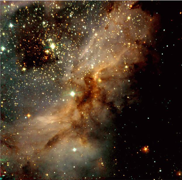 SOFI Finds Young and Massive Stars in the Omega Nebula