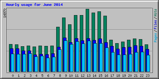 Hourly usage for June 2014