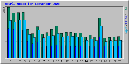 Hourly usage for September 2025