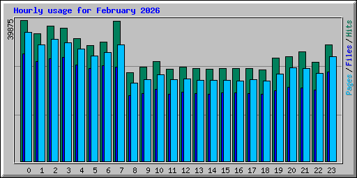 Hourly usage for February 2026