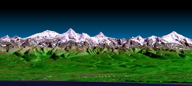 3-D Perspective View, Kamchatka
Peninsula, Russia