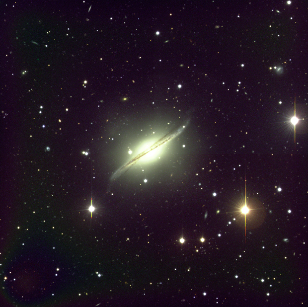 Galaxy with a Warped Dust Lane