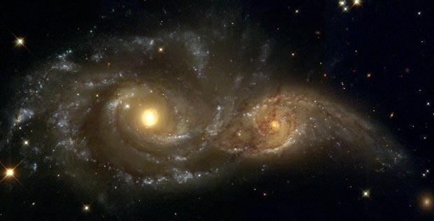 A Grazing Encounter Between Two Spiral Galaxies