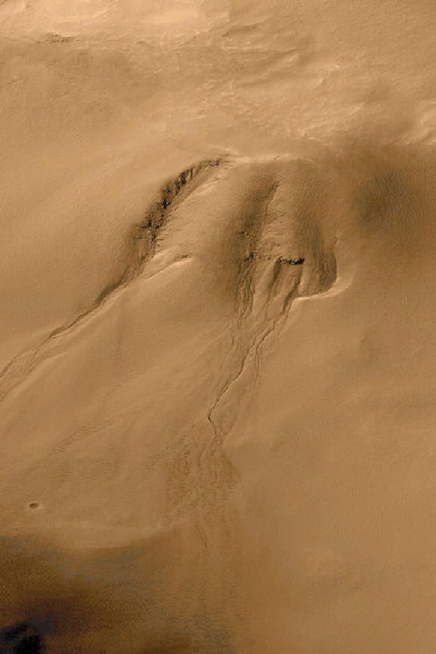 Evidence for Recent Liquid Water on
Mars: Gullies in Crater Wall, Noachis Terra