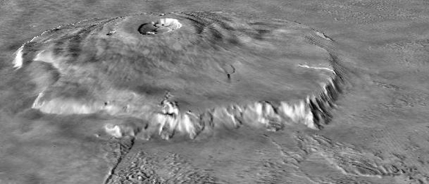 Major Martian Volcanoes from MOLA -
Olympus Mons