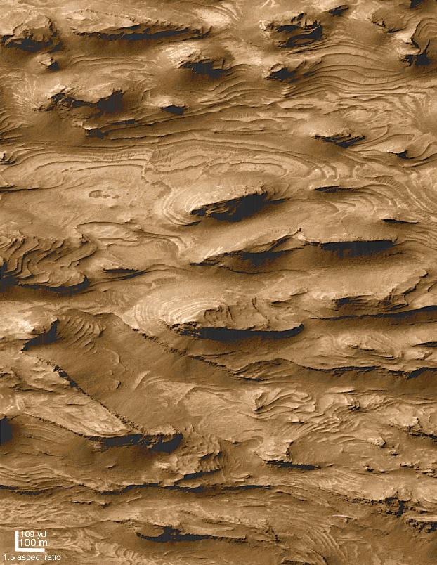 Layered Outcrops of Far West Candor
Chasma