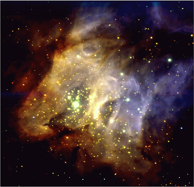 Star-Forming Region RCW38 in the Milky Way