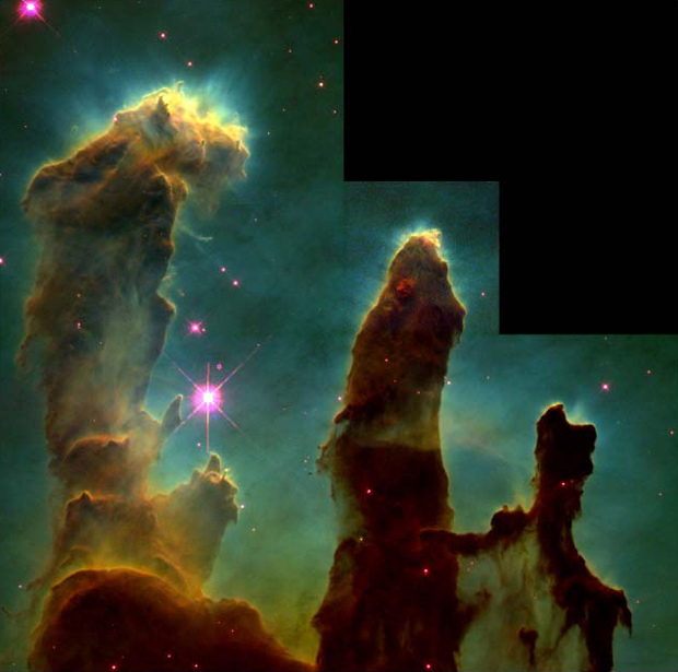 Gas Pillars in M16 the Eagle Nebula