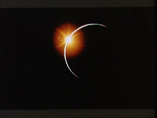 STS-36 Apollo 12 View of a Solar Eclipse